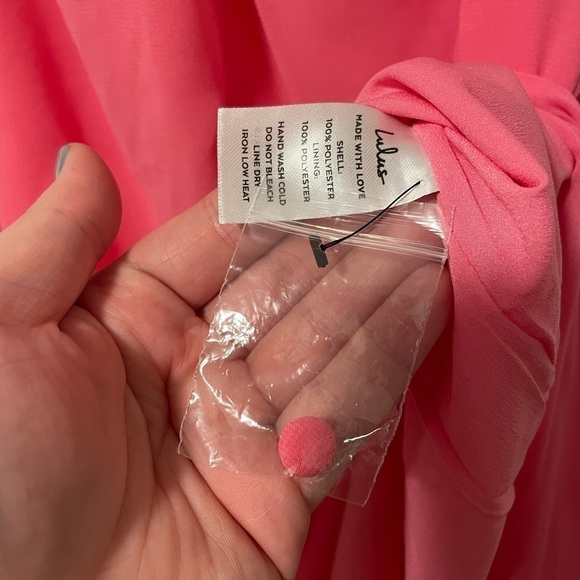 Lulus Flirty Chic Bright Pink Cutout Twist-Front Halter Midi Dress NWT LARGE - Picture 9 of 11